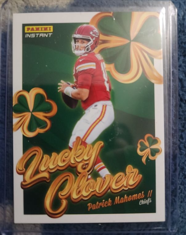 2025 Panini Instant #1 Patrick Mahomes II Lucky Clover — front