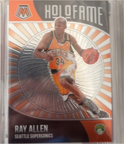 2020-21 Panini Mosaic HoloFame #12 Ray Allen — front