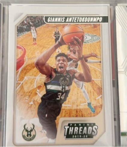 2019-20 Panini Threads #96 Giannis Antetokounmpo — front