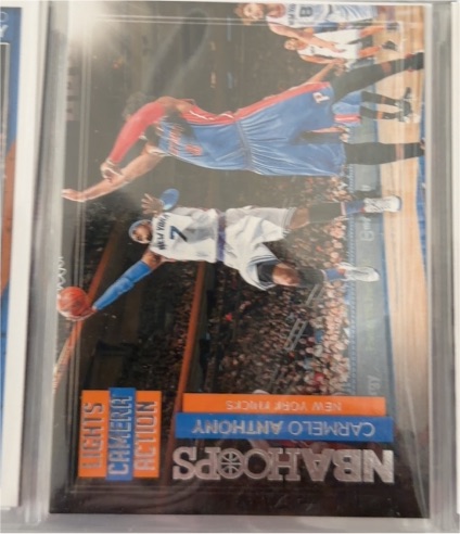 2016-17 Panini NBA Hoops #14 Carmelo Anthony Lights Camera Action — front