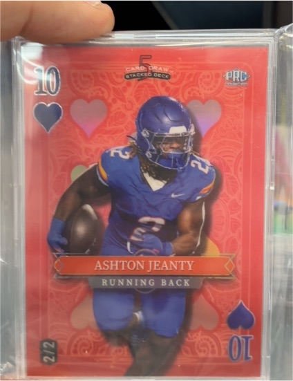 2024 Wild Card 5 Card Draw Stacked Deck #10 Ashton Jeanty — front