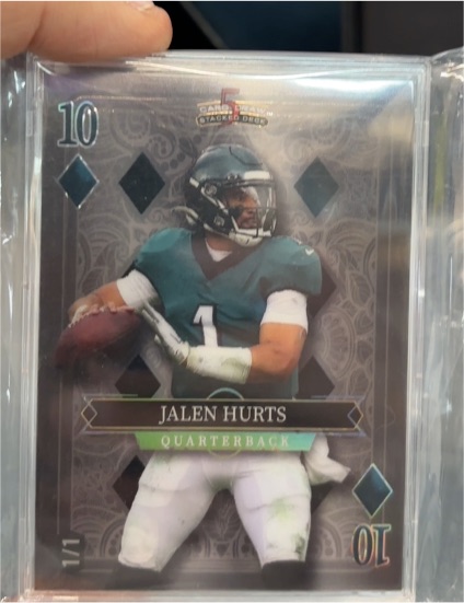 2024 Wildcard 5 Card Draw Stacked Deck #10 Jalen Hurts — front