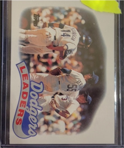 1989 Topps #669 Los Angeles Dodgers Team Leaders Orel Hershiser Mike Scioscia — front