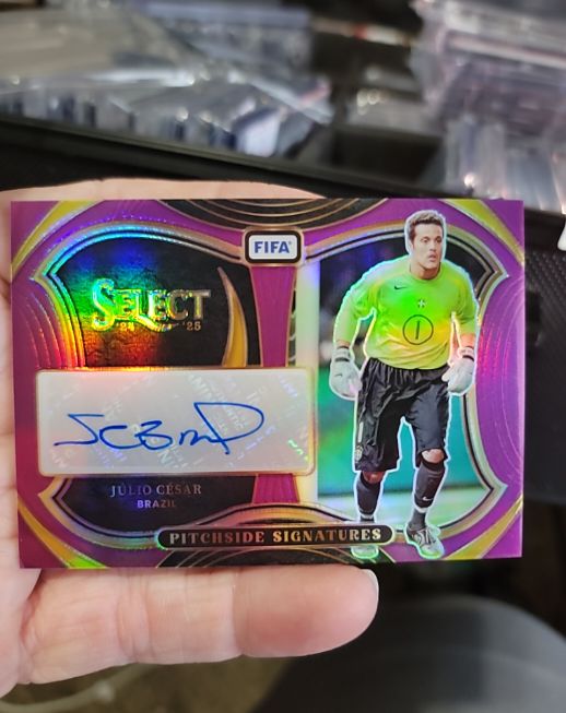 2024-25 Panini Select FIFA #PS-JC Julio Cesar Pitchside Signatures — front