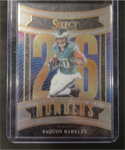 2025 Panini Select #17 Saquon Barkley Numbers Insert — front