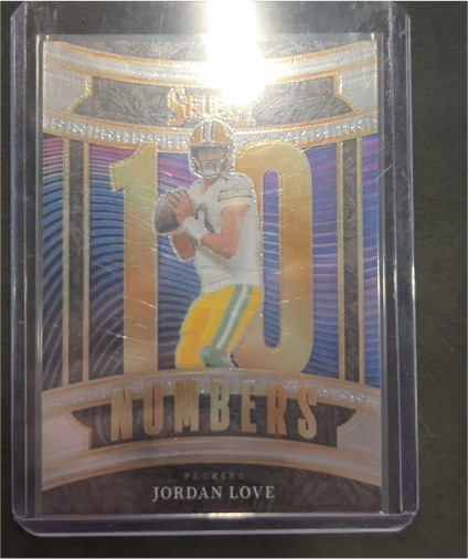 2025 Panini Select #7 Jordan Love Numbers — front