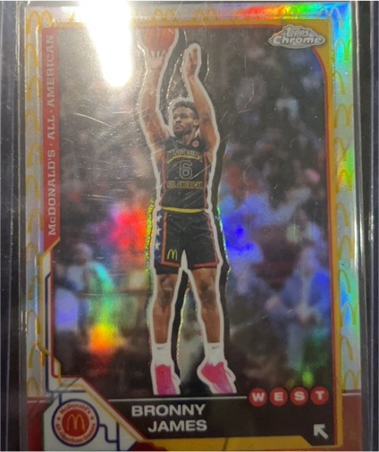 2025 Topps Chrome McDonald's All American #77 Bronny James — front