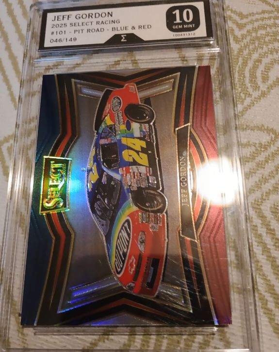 2025 Panini Select Racing #101 Jeff Gordon Pit Road Blue & Red — front
