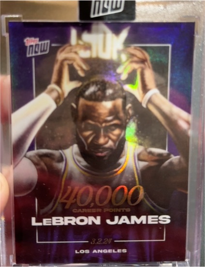 2024 Topps Now #LJ-40K LeBron James 40,000 Career Points — front