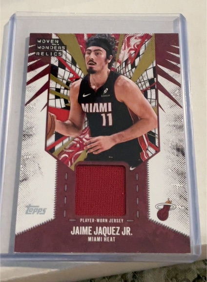 2025-26 Topps Woven Wonders Relics #WW-JJ Jaime Jaquez Jr. — front