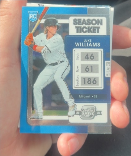 2022 Panini Chronicles Contenders Optic #20 Luke Williams — front