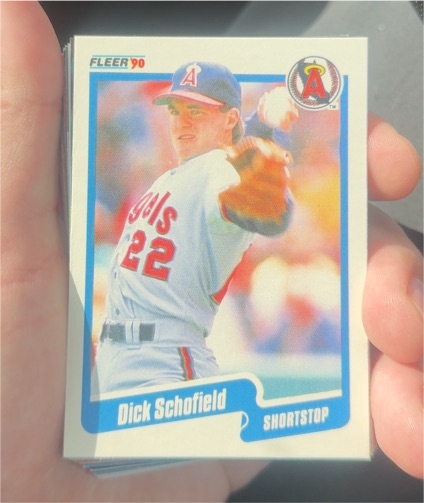 1990 Fleer #144 Dick Schofield California Angels — front