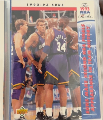 1993-94 Upper Deck #209 1992-93 Suns Phoenix Suns — front