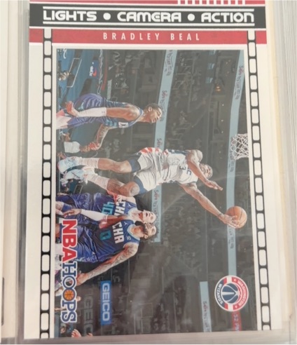2021-22 Panini NBA Hoops #4 Bradley Beal Lights Camera Action — front