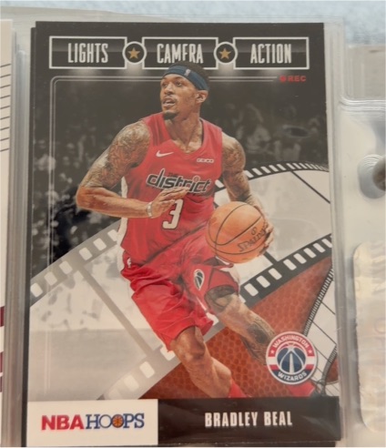 2019-20 Panini NBA Hoops #11 Bradley Beal Lights Camera Action — front