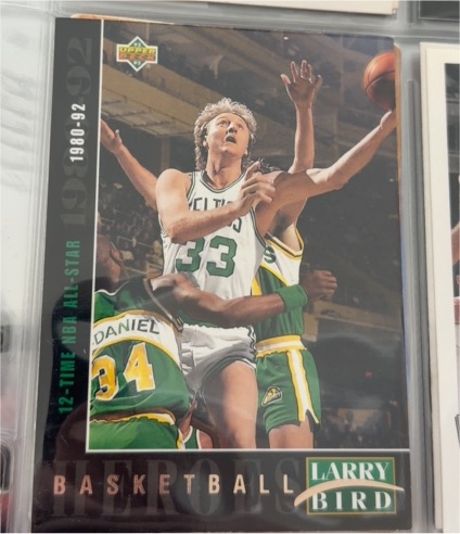 1992-93 Upper Deck Basketball Heroes #21 Larry Bird — front