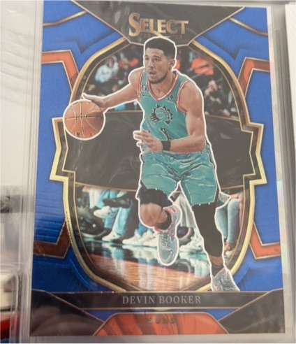 2022-23 Panini Select #38 Devin Booker Blue Prizm — front
