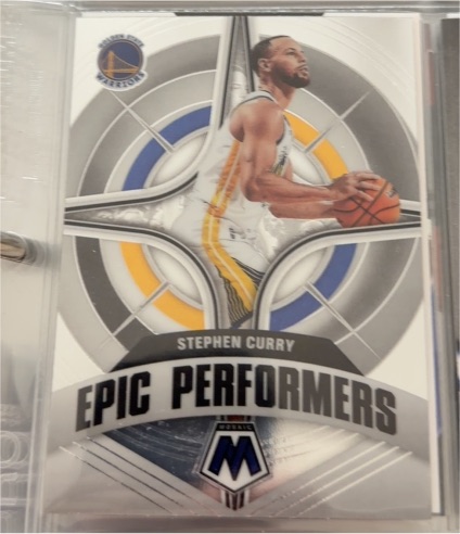 2021-22 Panini Mosaic #7 Stephen Curry Epic Performers — front