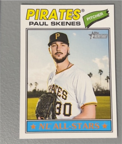 2026 Topps Heritage #33 Paul Skenes Pittsburgh Pirates NL All-Stars — front