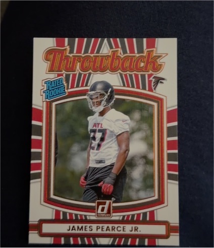 2025 Panini Donruss #13 James Pearce Jr. Rated Rookie Throwback — front
