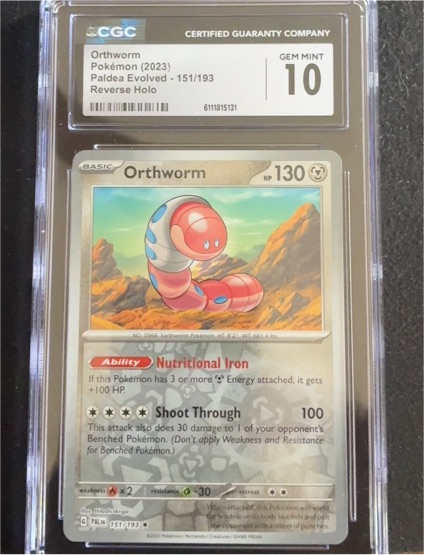 2023 Pokémon Paldea Evolved #151 Orthworm Reverse Holo — front
