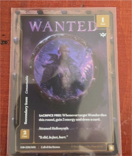 Wonders of the First #220 Wanted Call of the Stones — front