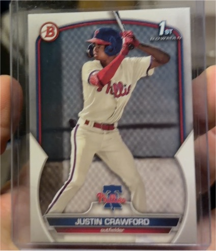 2023 Bowman 1st Edition #BP-3 Justin Crawford — front