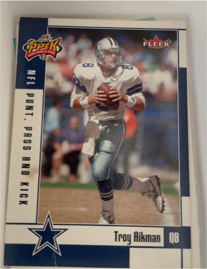2002 Fleer Punt, Pass and Kick #1 Troy Aikman — front