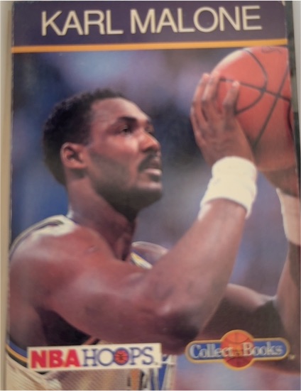 1990 NBA Hoops Collect-A-Books #5 Karl Malone — front