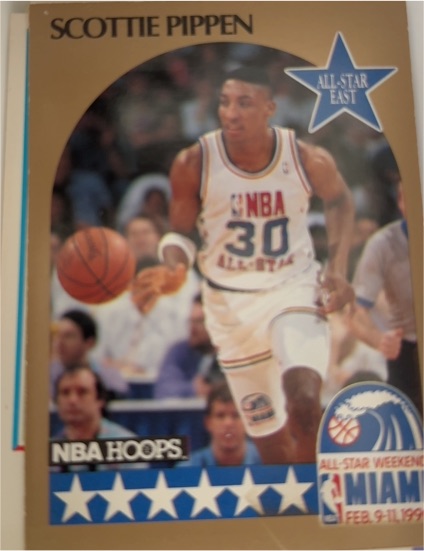 1990-91 NBA Hoops #9 Scottie Pippen All-Star East — front