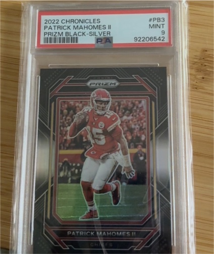 2022 Panini Chronicles Prizm Black Silver #PB3 Patrick Mahomes II — front