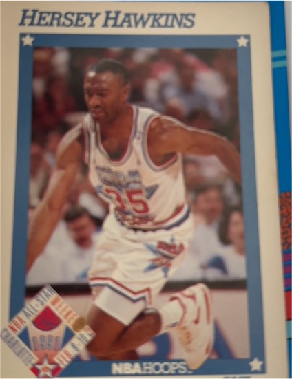 1991-92 Hoops #252 Hersey Hawkins — front