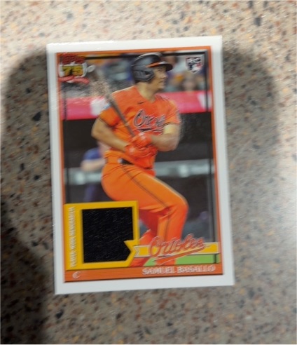 2026 Topps #91R-SB Samuel Basallo Baltimore Orioles Rookie Relic — front