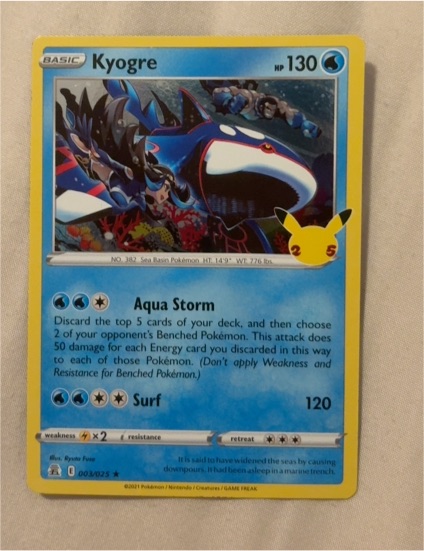 2021 Pokémon Celebrations #003 Kyogre — front