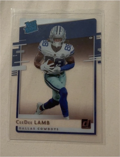 2020 Panini Chronicles Clearly Donruss Rated Rookie #RR-CL CeeDee Lamb — front