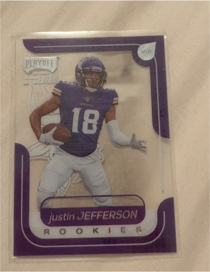 2020 Panini Chronicles Playoff Momentum #M-10 Justin Jefferson Rookie — front