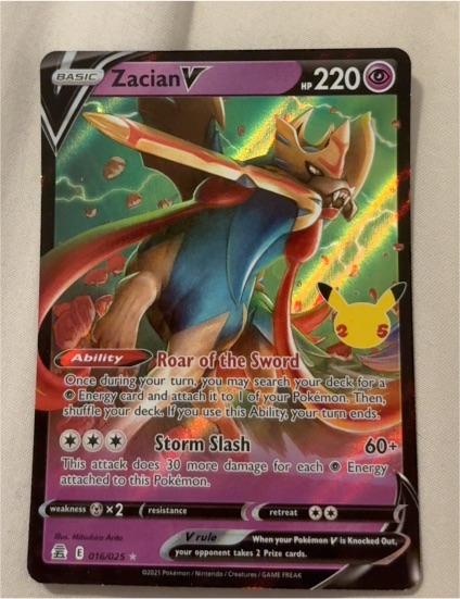 2021 Pokémon Celebrations #016 Zacian V — front