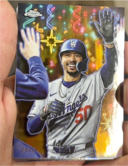 2025 Topps Chrome Update #CT-3 Mookie Betts Celebracion — front