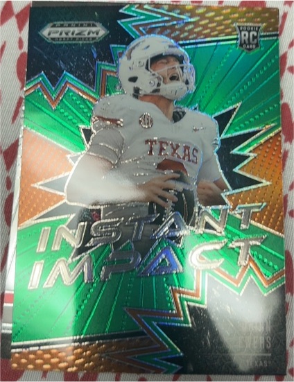 2025 Panini Prizm Draft Picks Instant Impact #II-QES Quinn Ewers — front