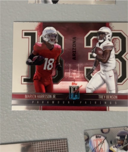 2024 Topps Signature Class Paramount Pairings #PP-18 Marvin Harrison Jr / Trey Benson — front