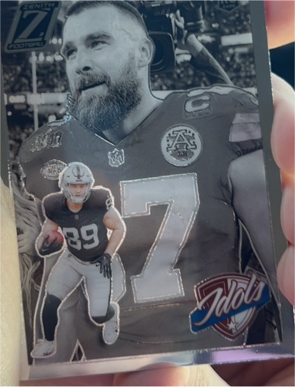 2024 Panini Zenith Idols #7 Travis Kelce & Brock Bowers — front