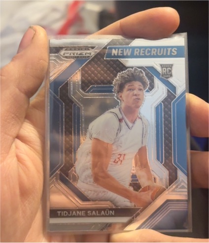 2024 Panini Prizm Draft Picks #7 Tidjane Salaun New Recruits Silver Prizm Rookie Card — front