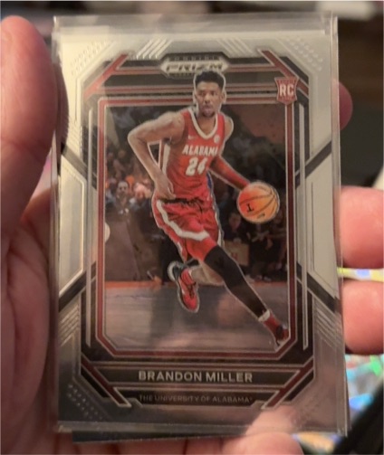 2023 Panini Prizm Draft Picks #63 Brandon Miller Rookie Card — front