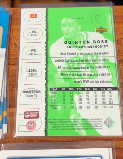 2002 Upper Deck #32 Quinton Ross — front