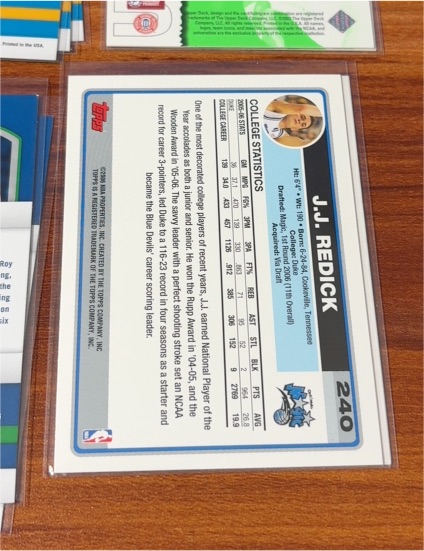 2006 Topps #240 J.J. Redick — front