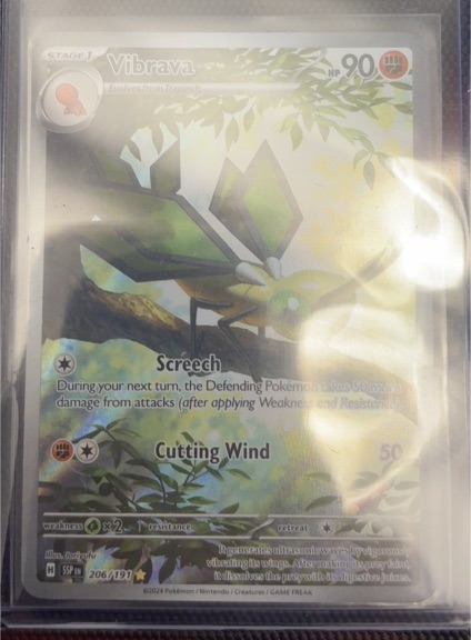 2024 Pokémon SV08: Surging Sparks #206 Vibrava — front