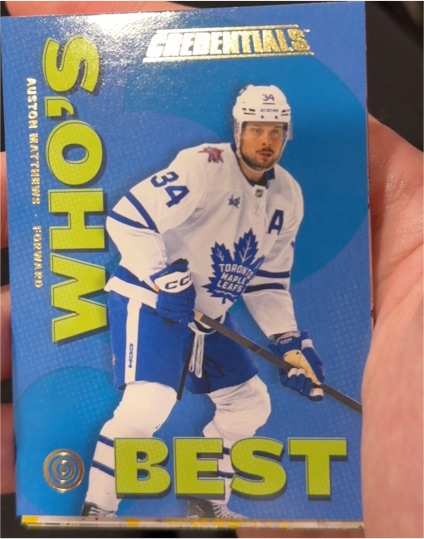 2023-24 Upper Deck Credentials Who's Best Auston Matthews #WB-AM — front