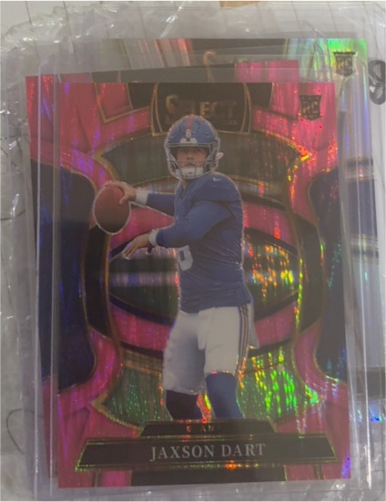 2025 Panini Select Concourse #93 Jaxson Dart Pink Shock Prizm Rookie — front