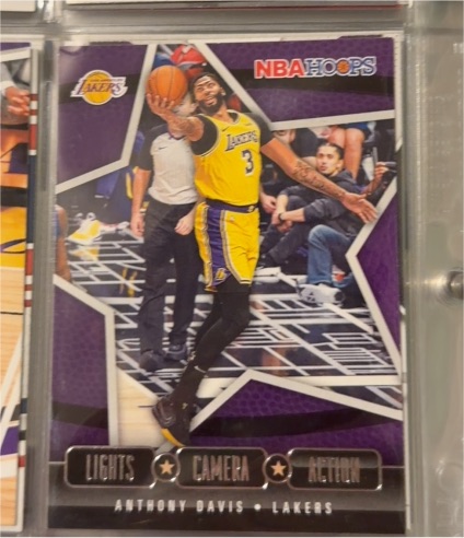 2020-21 Panini NBA Hoops #20 Anthony Davis Lights Camera Action — front
