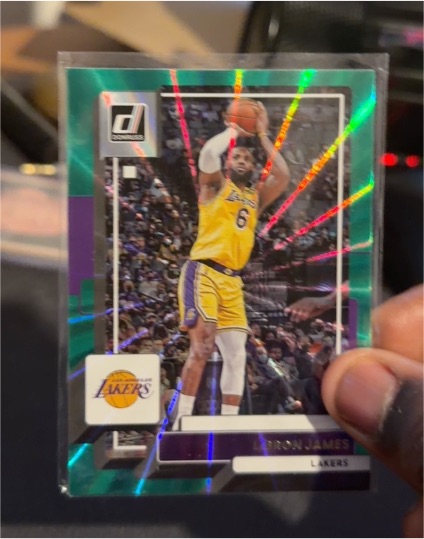 2022-23 Donruss #128 LeBron James Green Laser — front